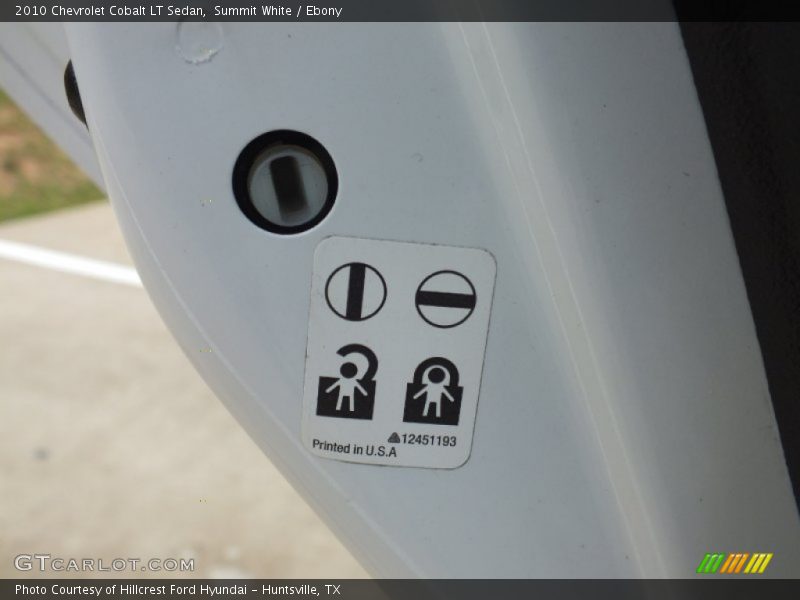 Summit White / Ebony 2010 Chevrolet Cobalt LT Sedan