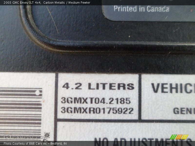 Carbon Metallic / Medium Pewter 2003 GMC Envoy SLT 4x4