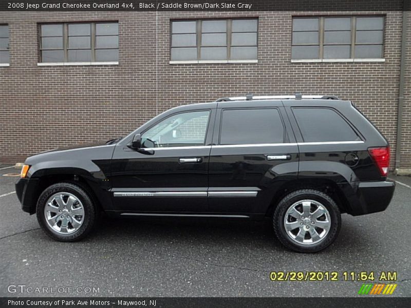 Black / Saddle Brown/Dark Slate Gray 2008 Jeep Grand Cherokee Overland 4x4