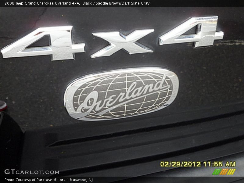 Black / Saddle Brown/Dark Slate Gray 2008 Jeep Grand Cherokee Overland 4x4
