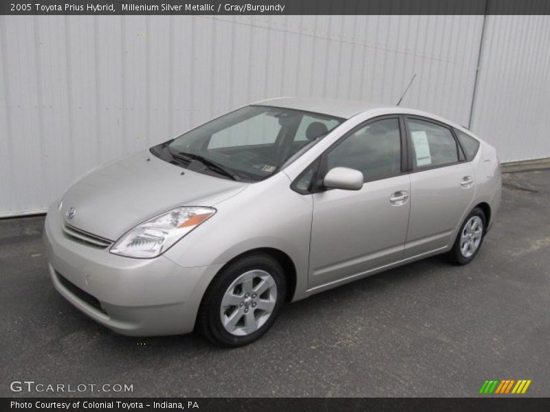 Millenium Silver Metallic / Gray/Burgundy 2005 Toyota Prius Hybrid