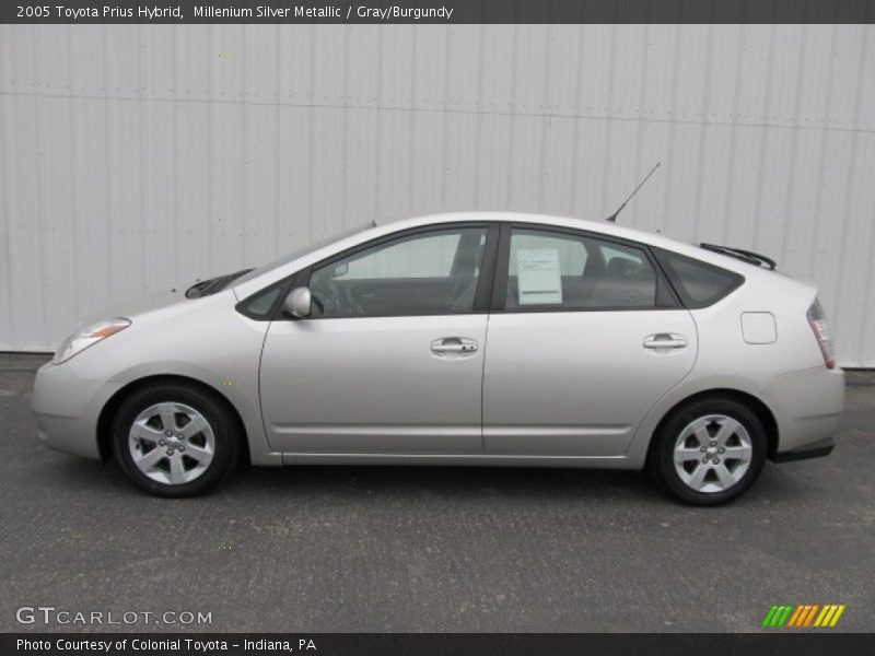 Millenium Silver Metallic / Gray/Burgundy 2005 Toyota Prius Hybrid