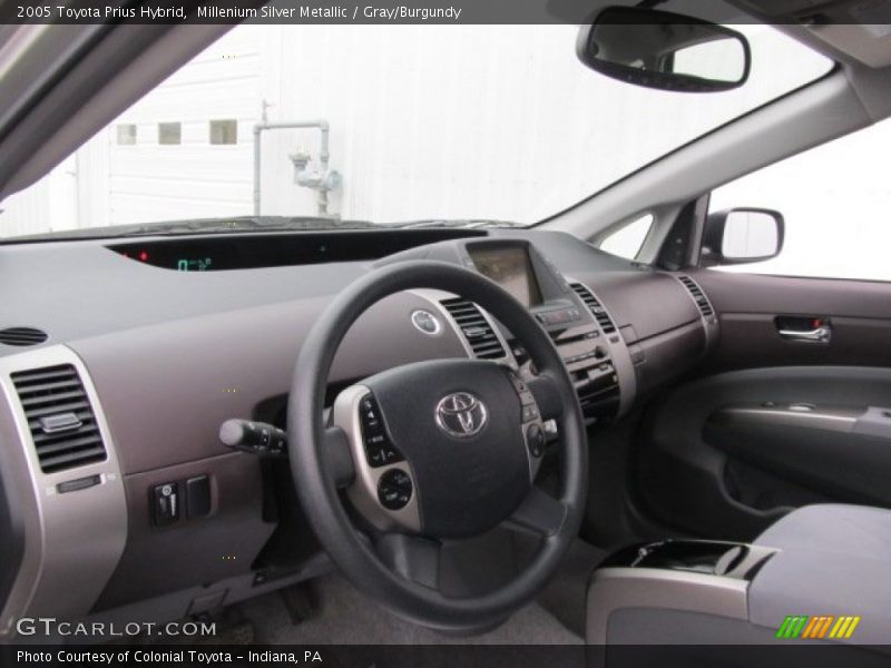 Millenium Silver Metallic / Gray/Burgundy 2005 Toyota Prius Hybrid