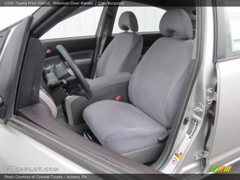 Millenium Silver Metallic / Gray/Burgundy 2005 Toyota Prius Hybrid