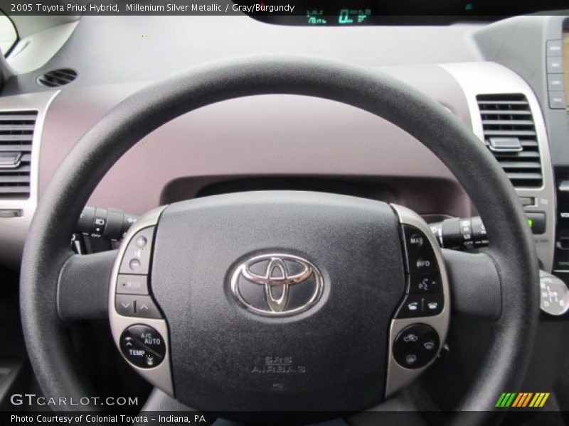 Millenium Silver Metallic / Gray/Burgundy 2005 Toyota Prius Hybrid
