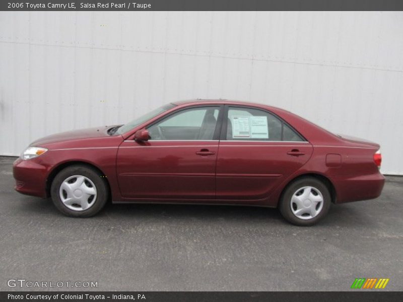 Salsa Red Pearl / Taupe 2006 Toyota Camry LE