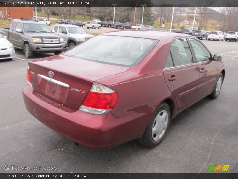 Salsa Red Pearl / Taupe 2006 Toyota Camry LE