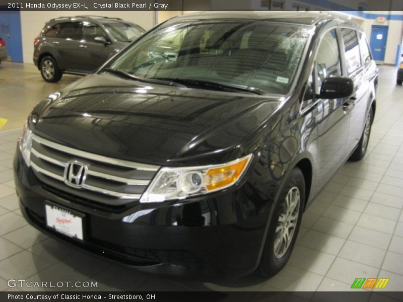 Crystal Black Pearl / Gray 2011 Honda Odyssey EX-L