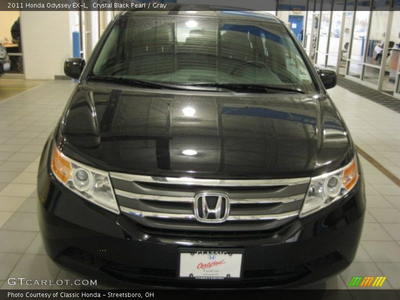 Crystal Black Pearl / Gray 2011 Honda Odyssey EX-L