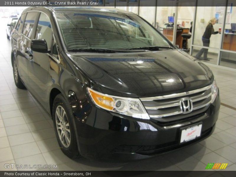 Crystal Black Pearl / Gray 2011 Honda Odyssey EX-L