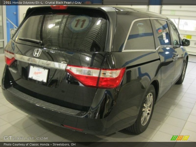 Crystal Black Pearl / Gray 2011 Honda Odyssey EX-L