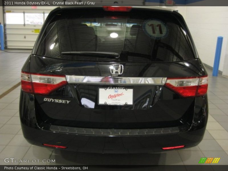 Crystal Black Pearl / Gray 2011 Honda Odyssey EX-L