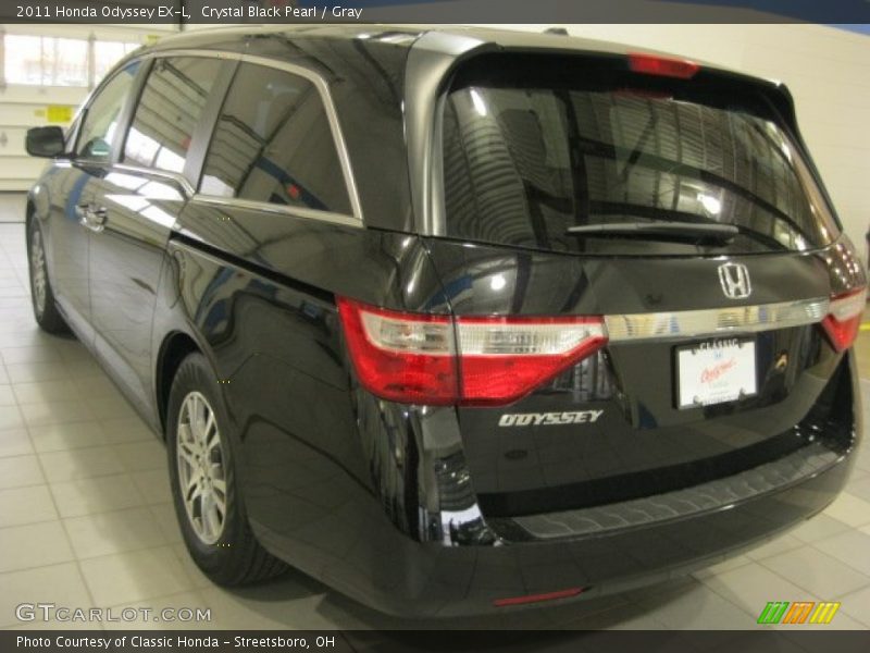 Crystal Black Pearl / Gray 2011 Honda Odyssey EX-L