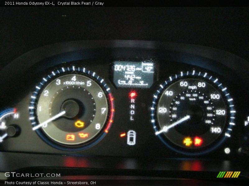 Crystal Black Pearl / Gray 2011 Honda Odyssey EX-L