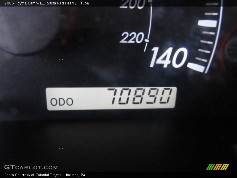 Salsa Red Pearl / Taupe 2006 Toyota Camry LE