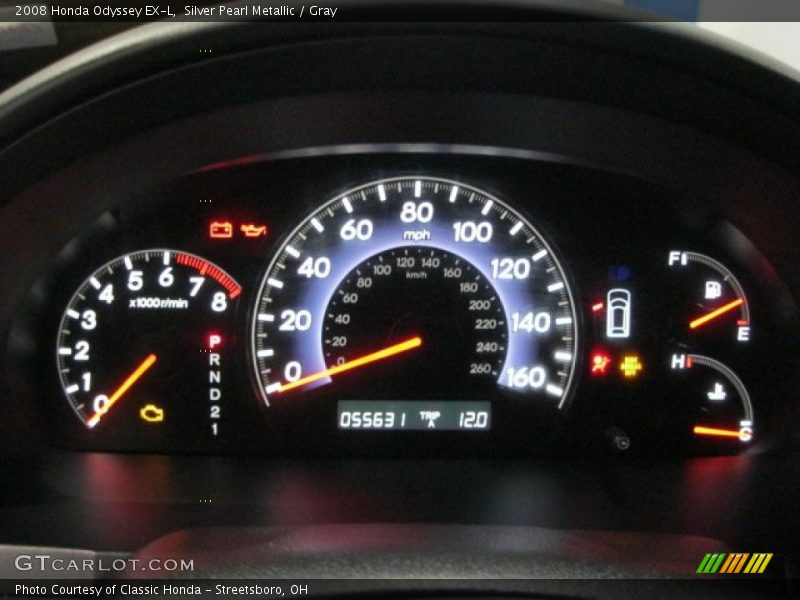 Silver Pearl Metallic / Gray 2008 Honda Odyssey EX-L