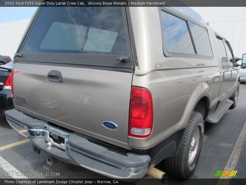 Arizona Beige Metallic / Medium Parchment 2003 Ford F350 Super Duty Lariat Crew Cab