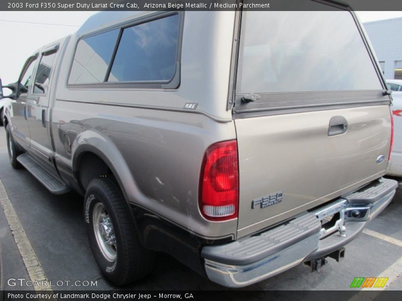 Arizona Beige Metallic / Medium Parchment 2003 Ford F350 Super Duty Lariat Crew Cab