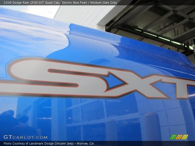 Electric Blue Pearl / Medium Slate Gray 2008 Dodge Ram 1500 SXT Quad Cab