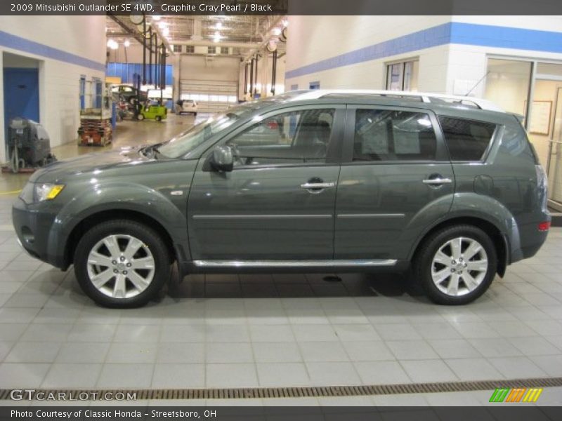 Graphite Gray Pearl / Black 2009 Mitsubishi Outlander SE 4WD