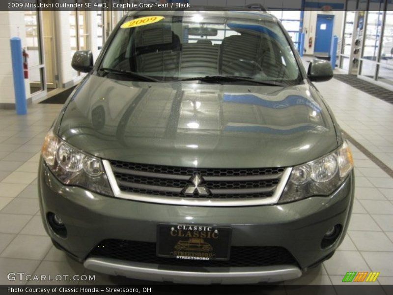 Graphite Gray Pearl / Black 2009 Mitsubishi Outlander SE 4WD