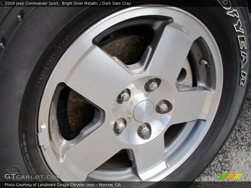 Bright Silver Metallic / Dark Slate Gray 2009 Jeep Commander Sport