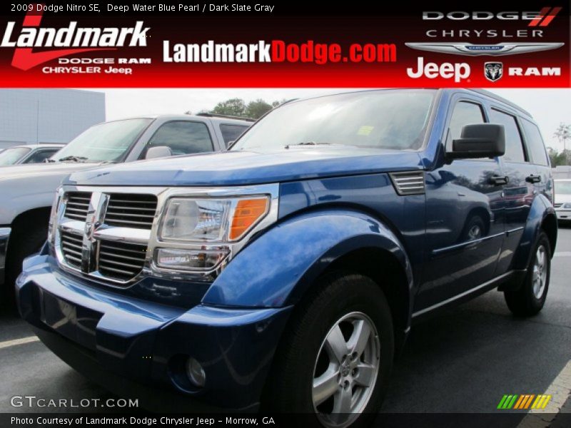 Deep Water Blue Pearl / Dark Slate Gray 2009 Dodge Nitro SE