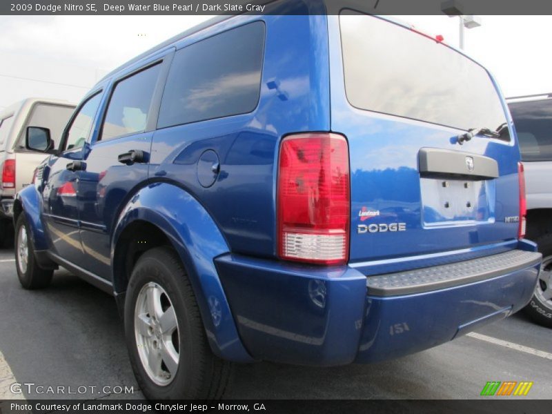 Deep Water Blue Pearl / Dark Slate Gray 2009 Dodge Nitro SE