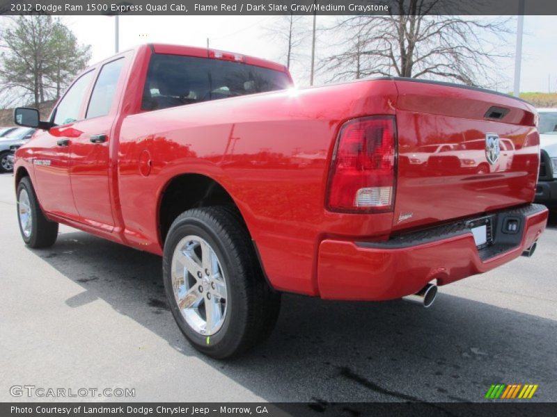 Flame Red / Dark Slate Gray/Medium Graystone 2012 Dodge Ram 1500 Express Quad Cab