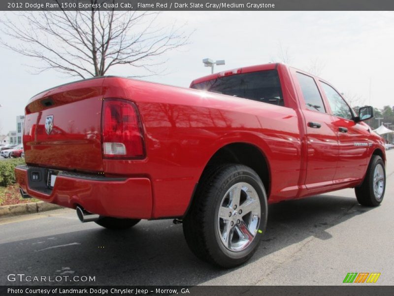Flame Red / Dark Slate Gray/Medium Graystone 2012 Dodge Ram 1500 Express Quad Cab