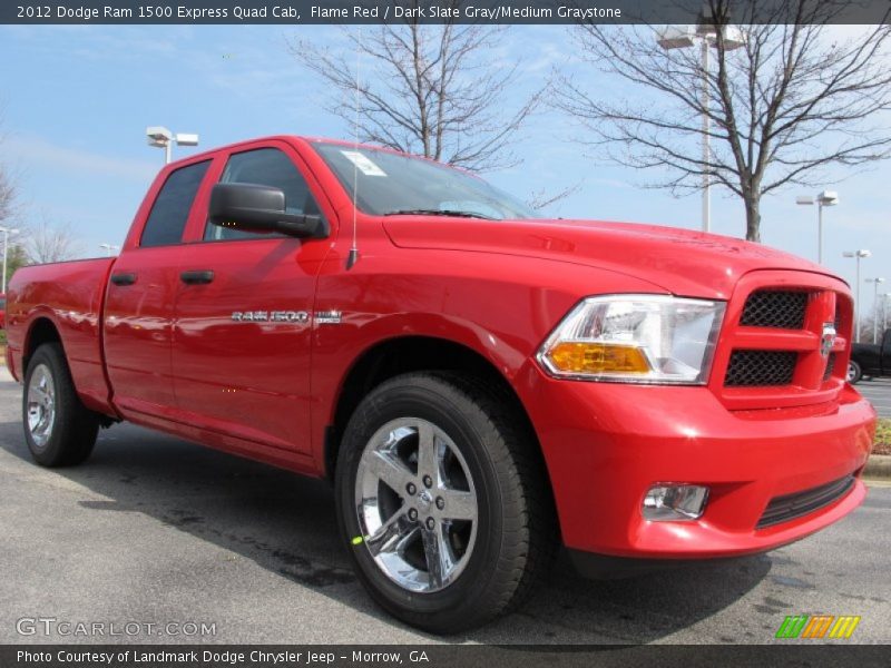 Flame Red / Dark Slate Gray/Medium Graystone 2012 Dodge Ram 1500 Express Quad Cab