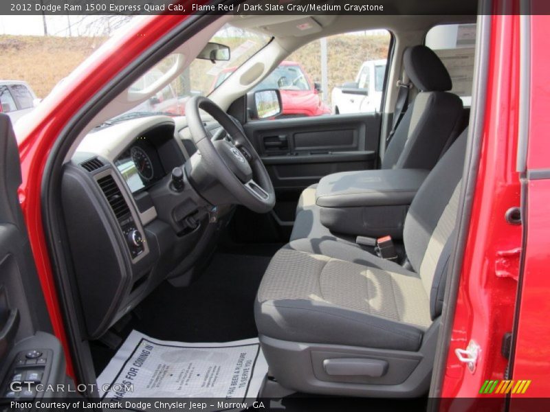 Flame Red / Dark Slate Gray/Medium Graystone 2012 Dodge Ram 1500 Express Quad Cab