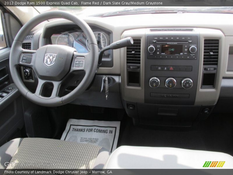 Flame Red / Dark Slate Gray/Medium Graystone 2012 Dodge Ram 1500 Express Quad Cab