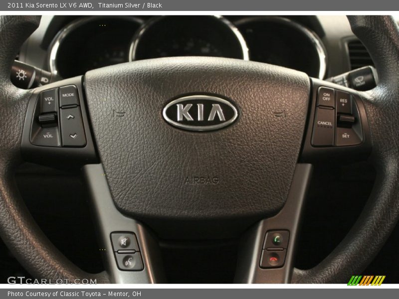 Titanium Silver / Black 2011 Kia Sorento LX V6 AWD