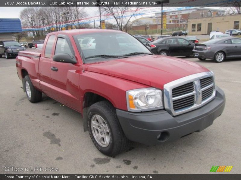 Inferno Red Crystal Pearl / Medium Slate Gray 2007 Dodge Dakota SXT Club Cab 4x4