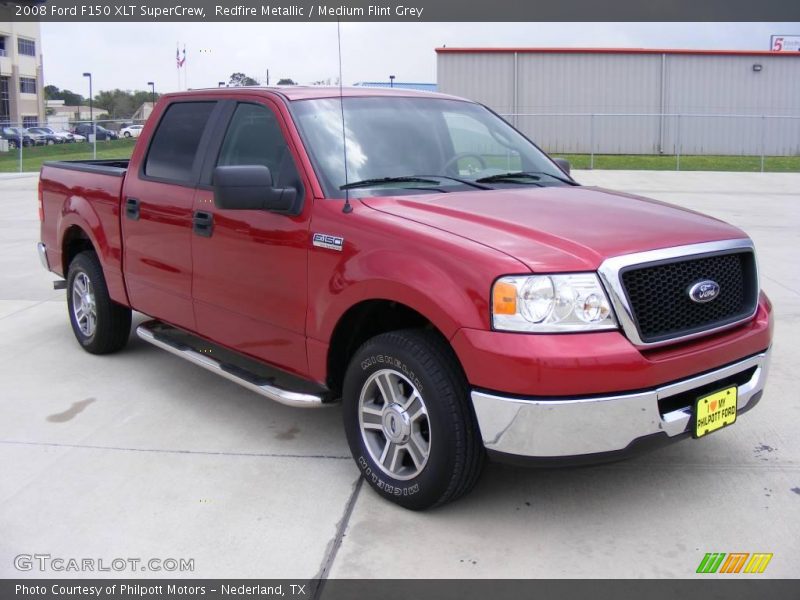 Redfire Metallic / Medium Flint Grey 2008 Ford F150 XLT SuperCrew