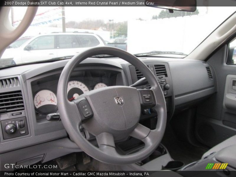 Inferno Red Crystal Pearl / Medium Slate Gray 2007 Dodge Dakota SXT Club Cab 4x4
