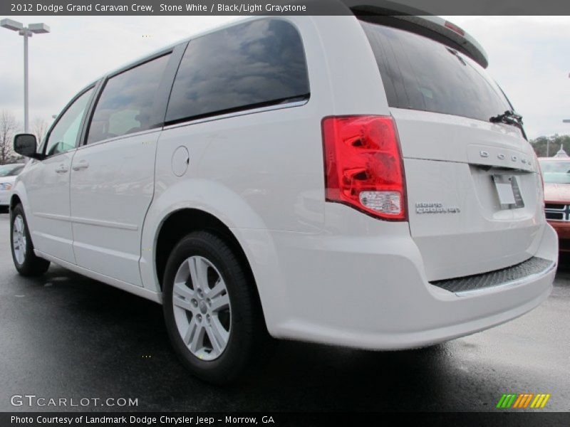 Stone White / Black/Light Graystone 2012 Dodge Grand Caravan Crew