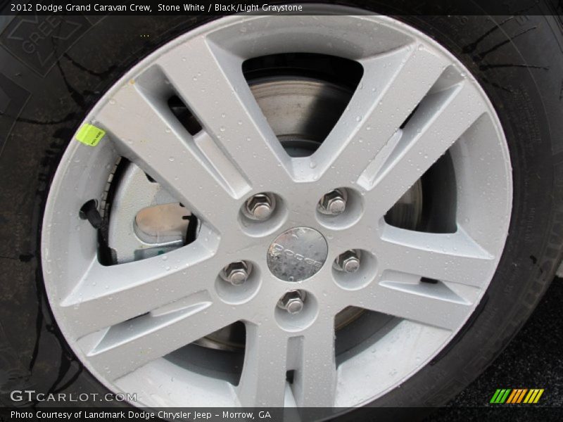 Stone White / Black/Light Graystone 2012 Dodge Grand Caravan Crew