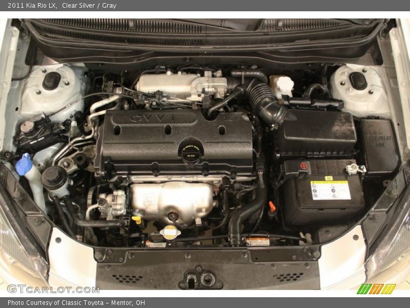  2011 Rio LX Engine - 1.6 Liter DOHC 16-Valve CVVT 4 Cylinder