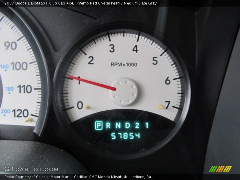 Inferno Red Crystal Pearl / Medium Slate Gray 2007 Dodge Dakota SXT Club Cab 4x4