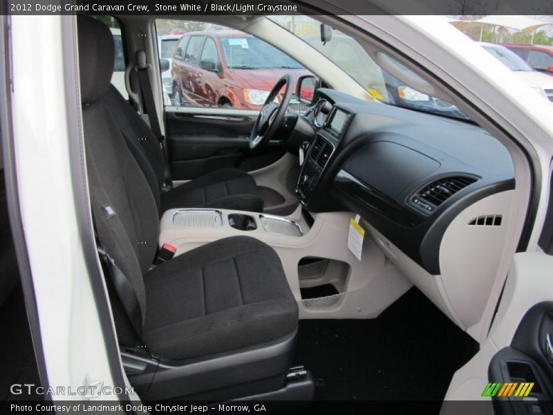 Stone White / Black/Light Graystone 2012 Dodge Grand Caravan Crew