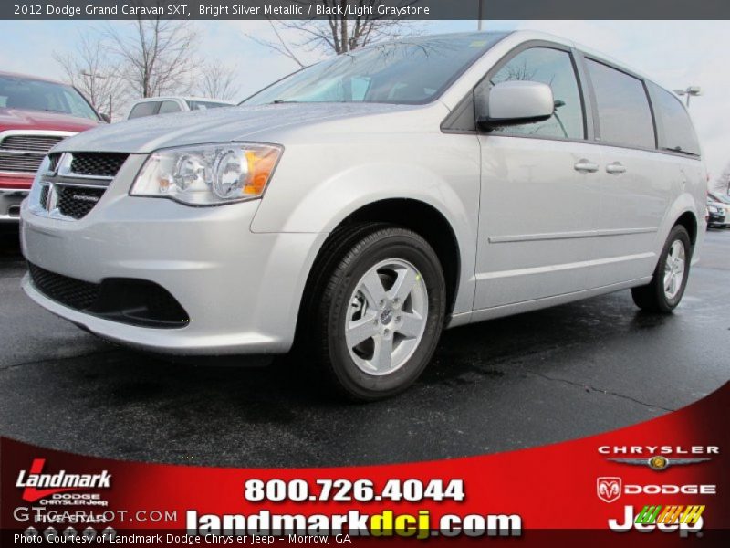 Bright Silver Metallic / Black/Light Graystone 2012 Dodge Grand Caravan SXT