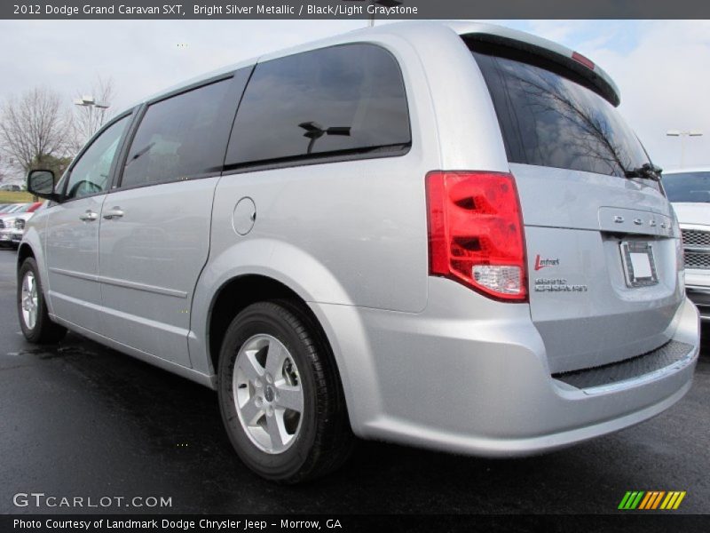 Bright Silver Metallic / Black/Light Graystone 2012 Dodge Grand Caravan SXT