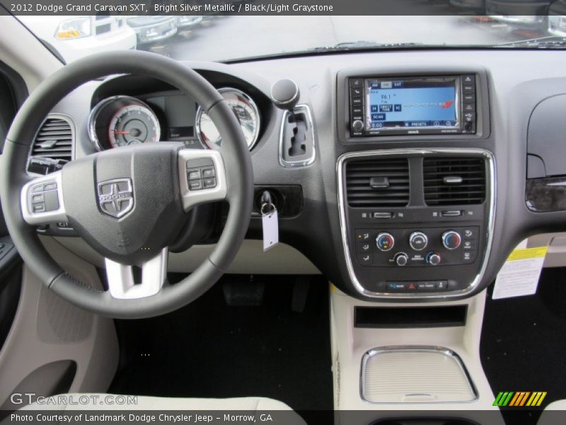 Bright Silver Metallic / Black/Light Graystone 2012 Dodge Grand Caravan SXT