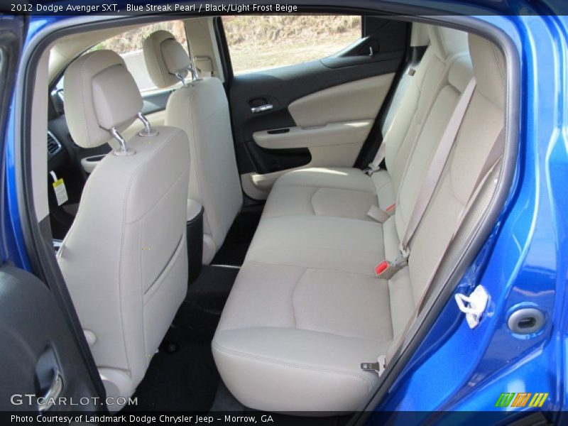 Blue Streak Pearl / Black/Light Frost Beige 2012 Dodge Avenger SXT