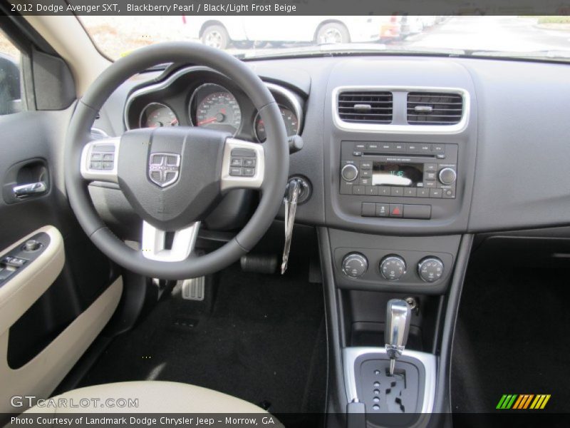 Blackberry Pearl / Black/Light Frost Beige 2012 Dodge Avenger SXT