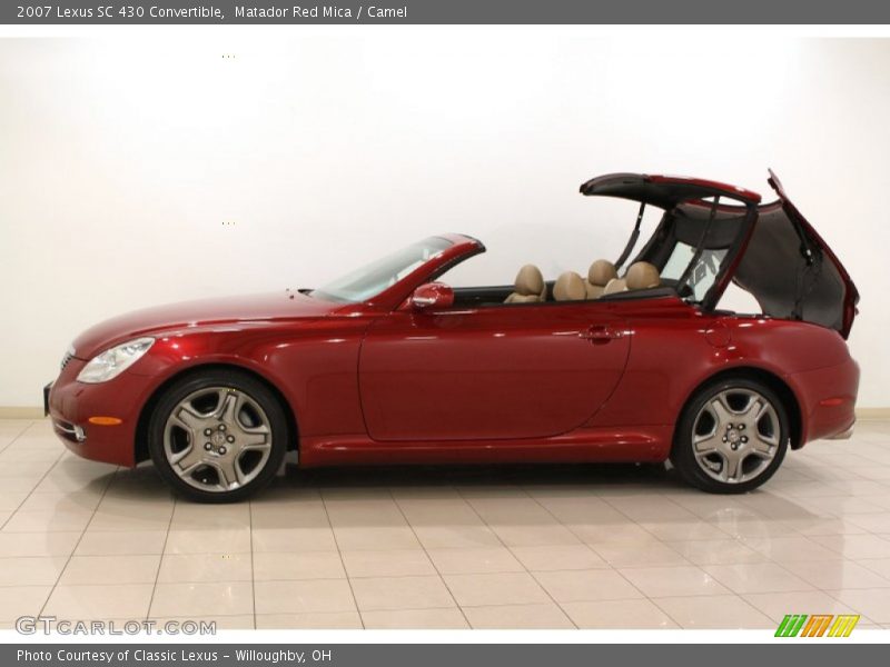 Matador Red Mica / Camel 2007 Lexus SC 430 Convertible