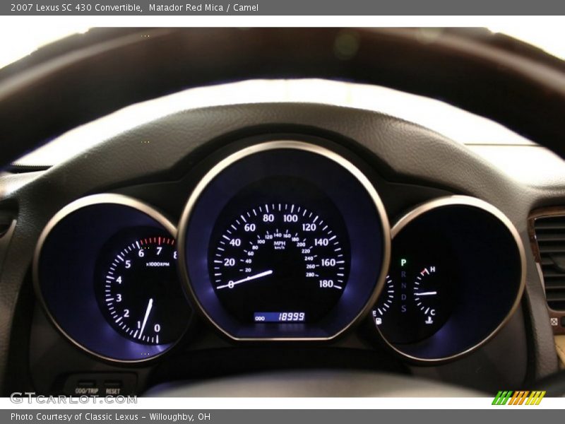 Matador Red Mica / Camel 2007 Lexus SC 430 Convertible