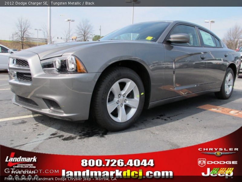 Tungsten Metallic / Black 2012 Dodge Charger SE